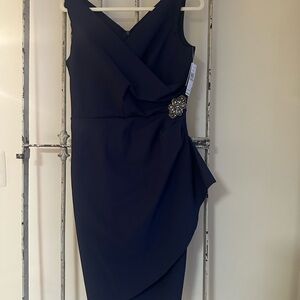 Alex Evenings Navy Cocktail Dress NEW